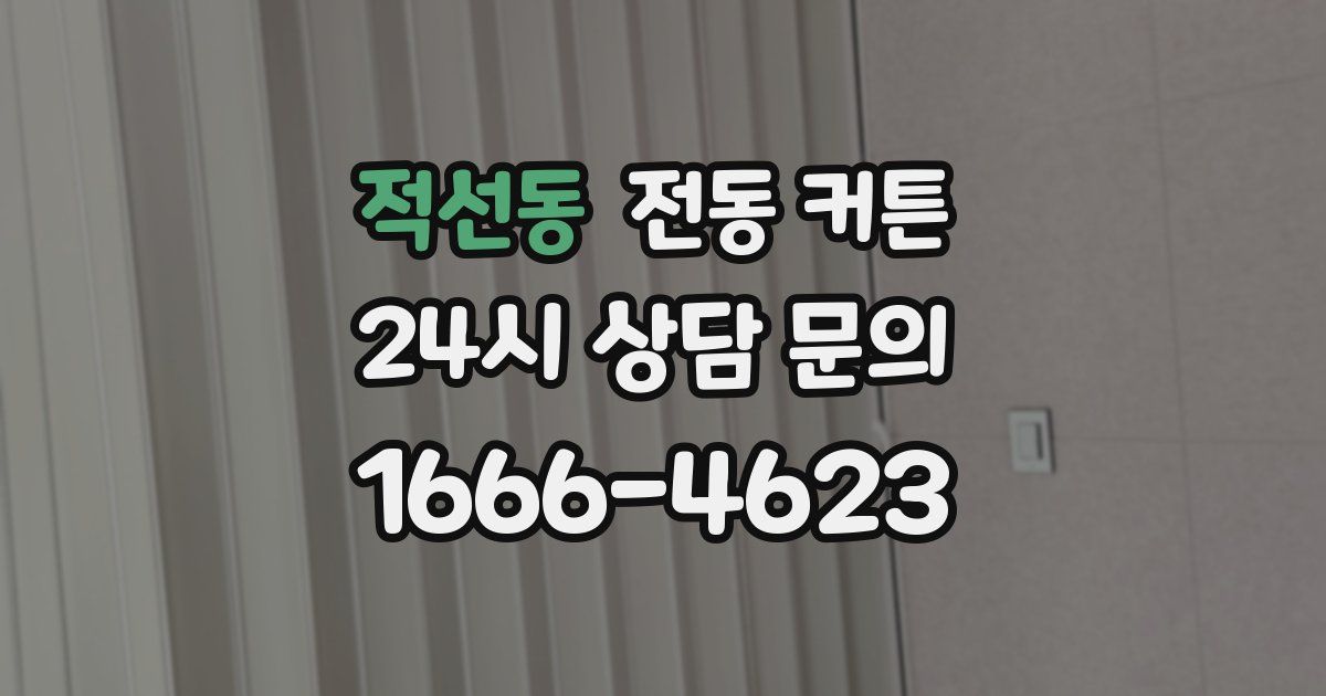 적선동 전동 커튼