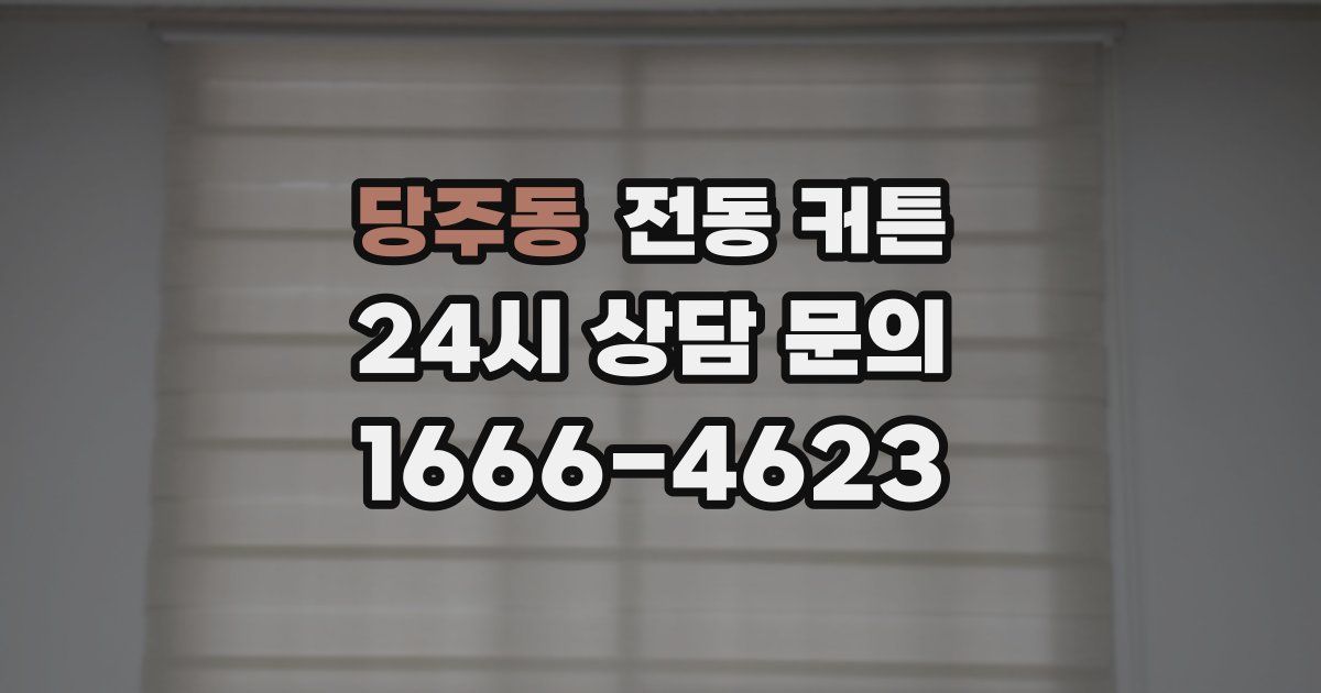 당주동 전동 커튼