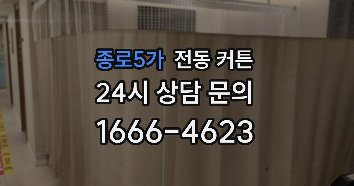 종로5가 전동 커튼