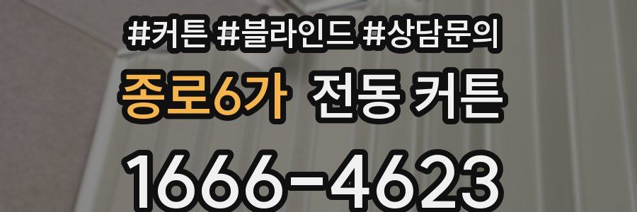 종로6가 전동 커튼