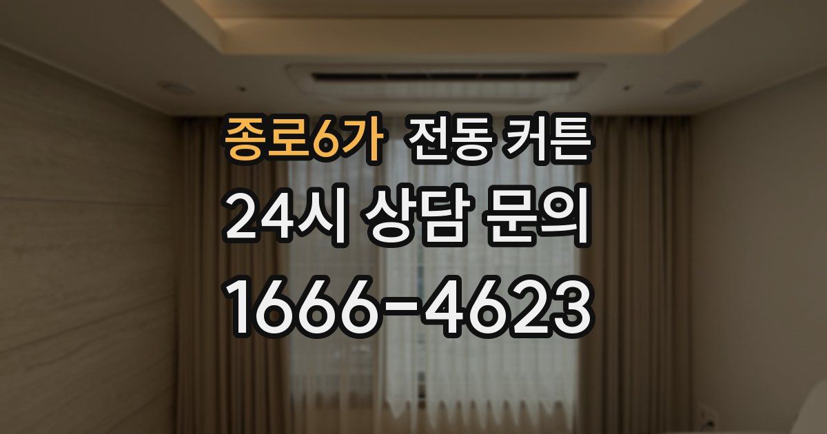 종로6가 전동 커튼