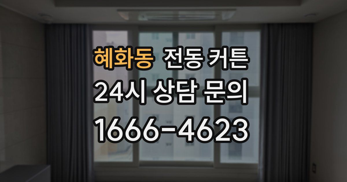 혜화동 전동 커튼