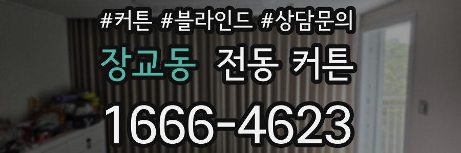 장교동 전동 커튼