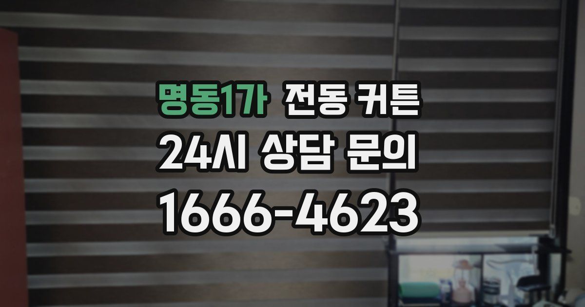 명동1가 전동 커튼