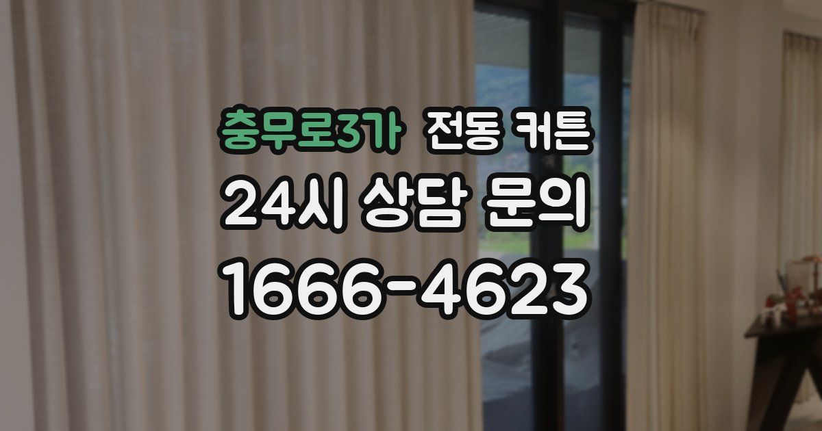 충무로3가 전동 커튼