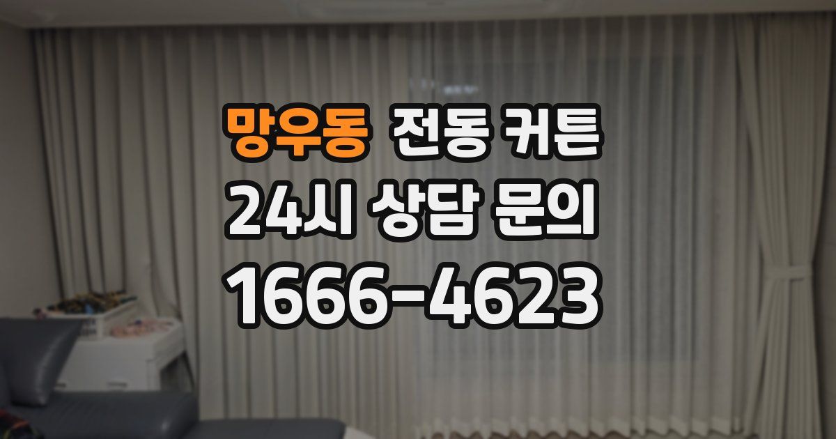 망우동 전동 커튼
