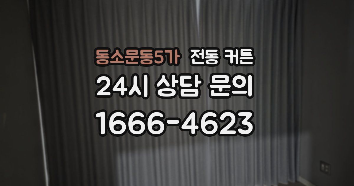 동소문동5가 전동 커튼