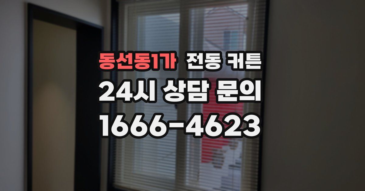 동선동1가 전동 커튼