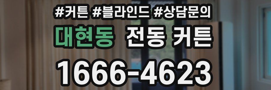 대현동 전동 커튼