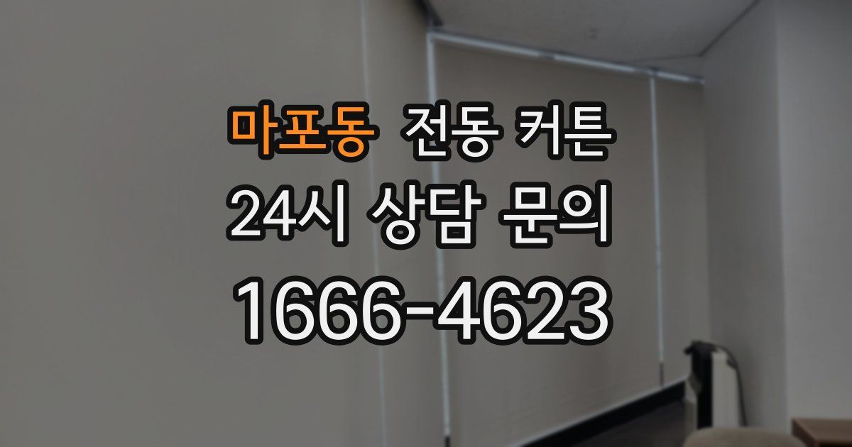 마포동 전동 커튼