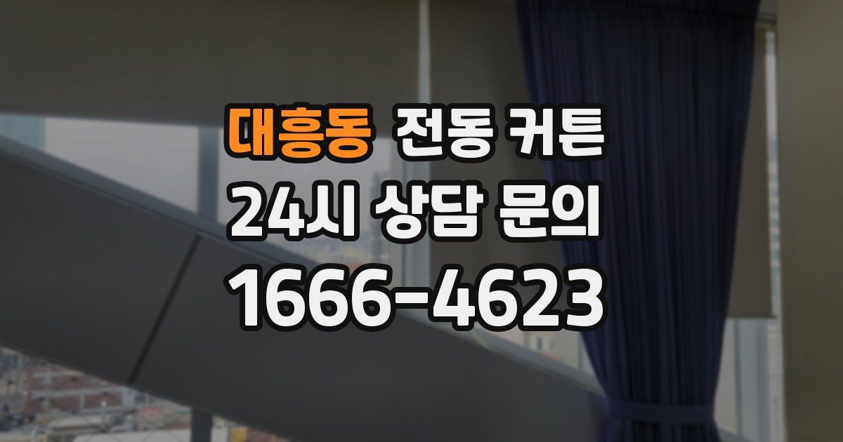 대흥동 전동 커튼