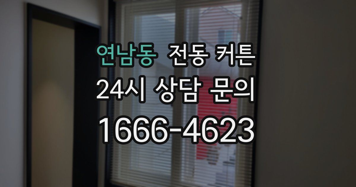 연남동 전동 커튼