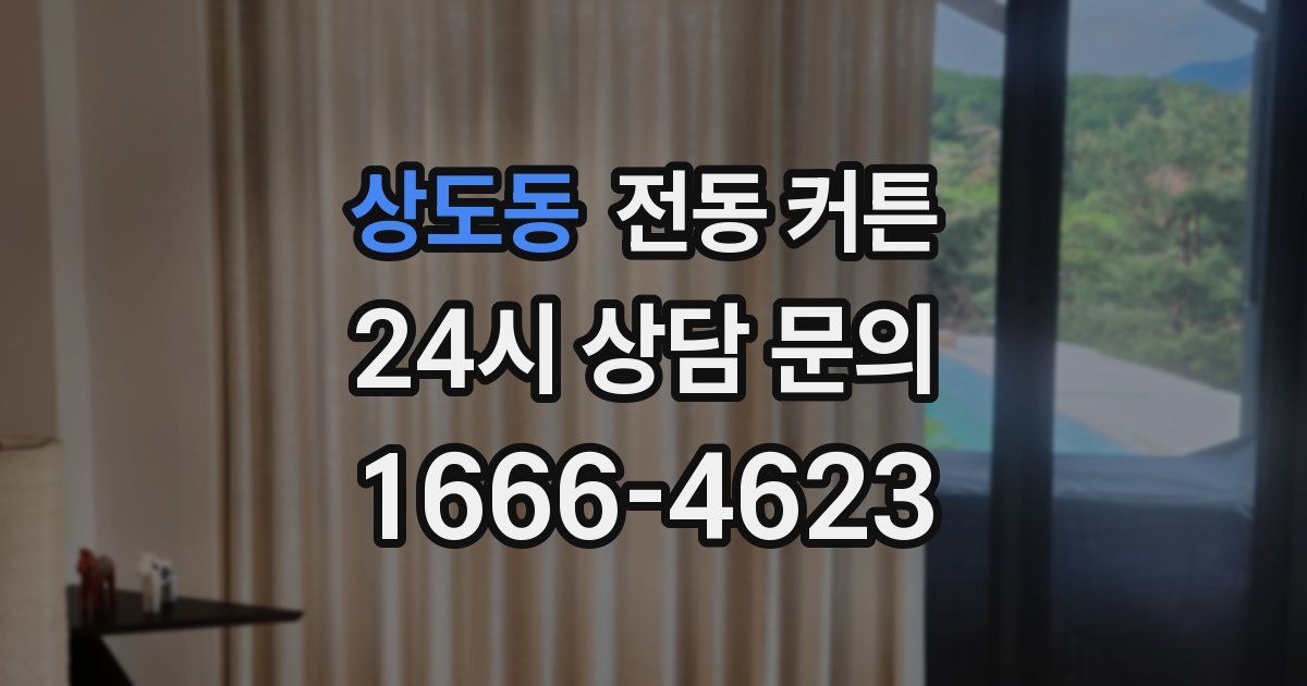 상도동 전동 커튼
