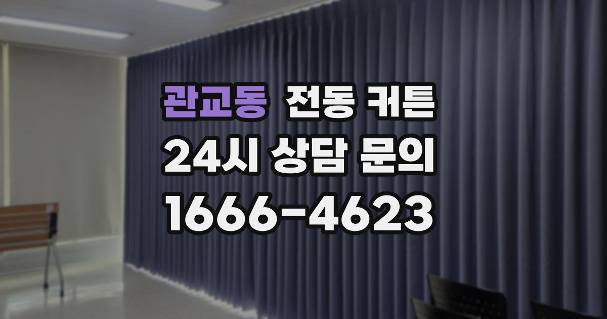 관교동 전동 커튼