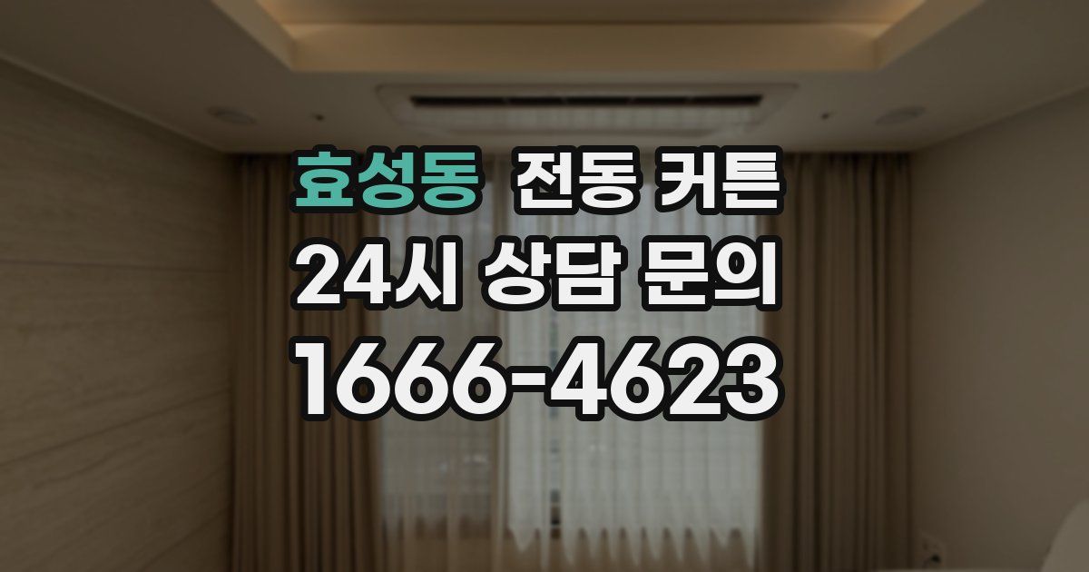 효성동 전동 커튼