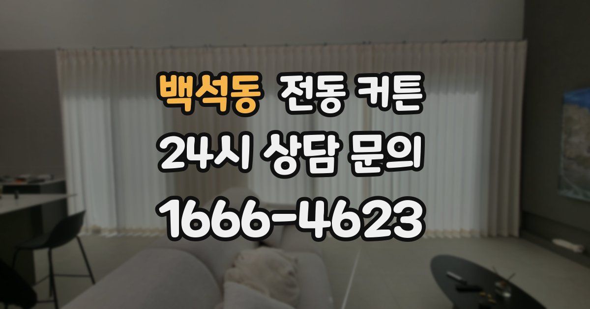 백석동 전동 커튼
