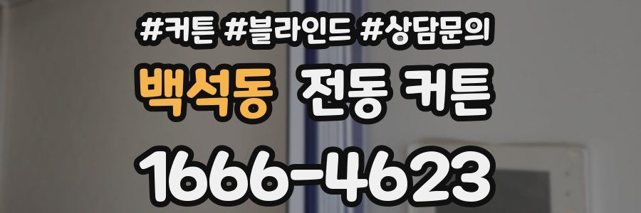 백석동 전동 커튼