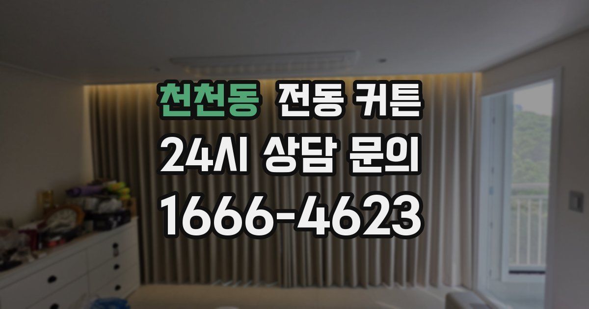 천천동 전동 커튼