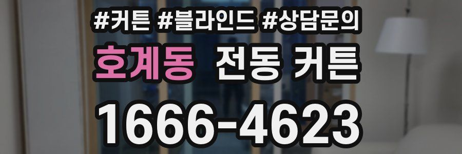 호계동 전동 커튼