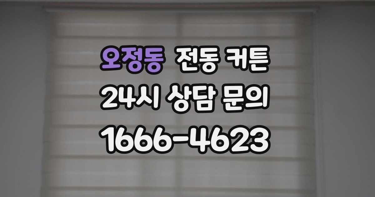 오정동 전동 커튼