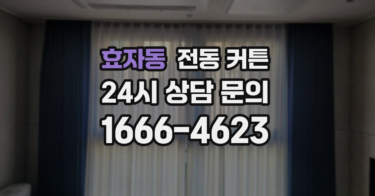 효자동 전동 커튼