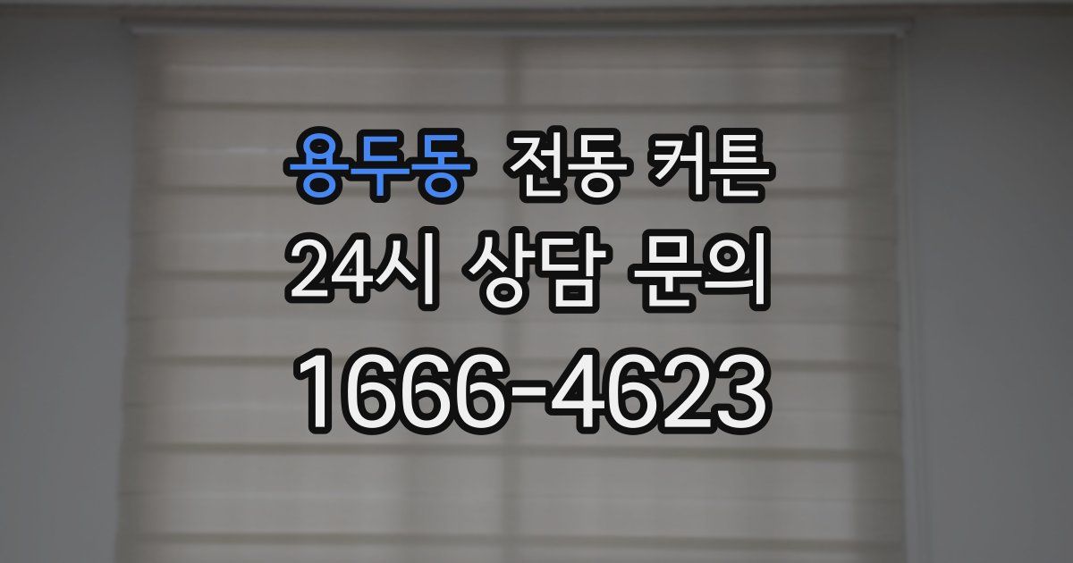 용두동 전동 커튼