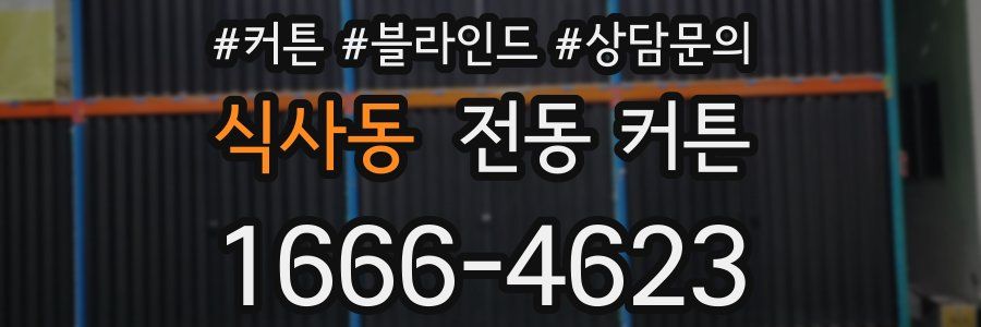 식사동 전동 커튼