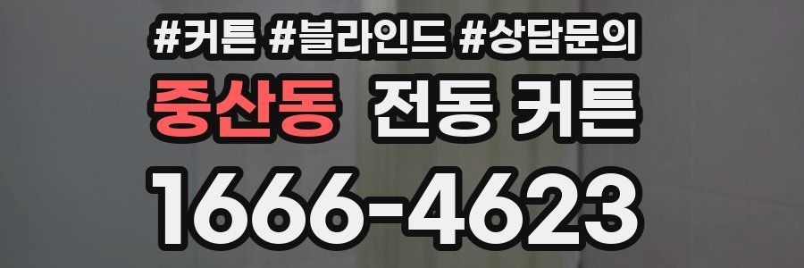 중산동 전동 커튼
