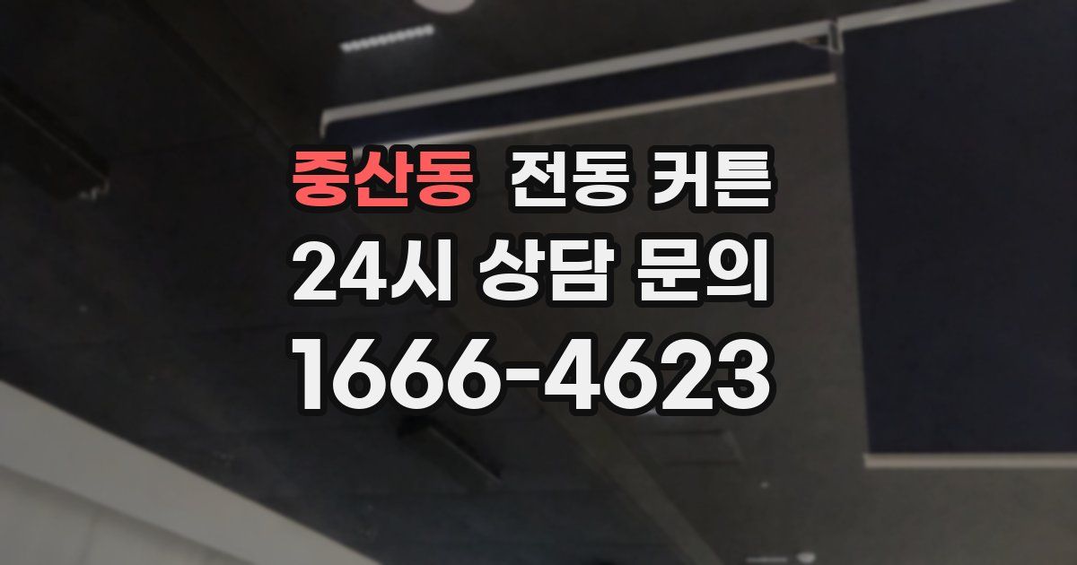 중산동 전동 커튼