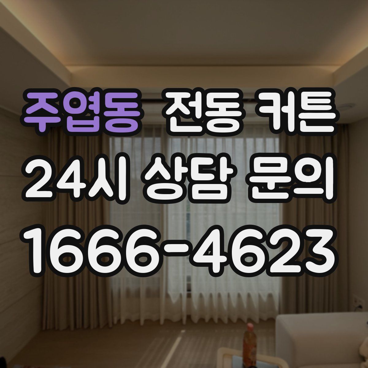 주엽동 전동 커튼