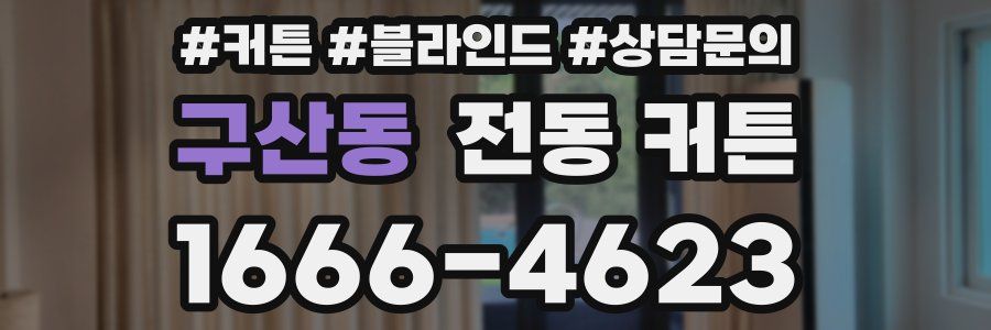 구산동 전동 커튼