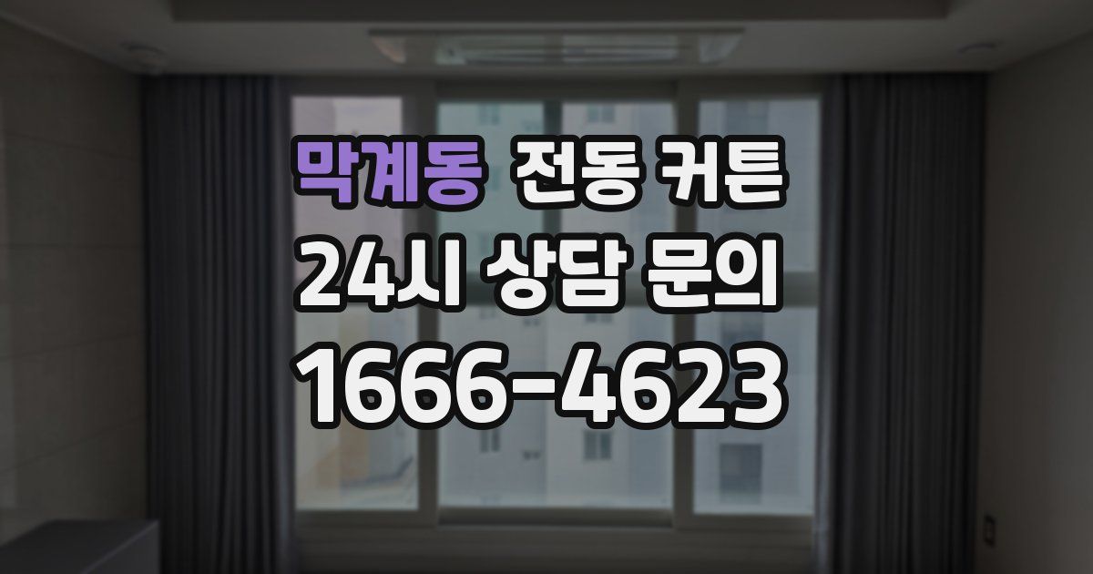 막계동 전동 커튼