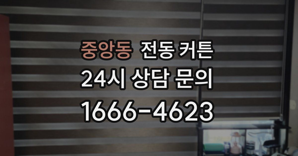 중앙동 전동 커튼
