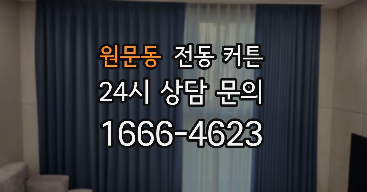 원문동 전동 커튼