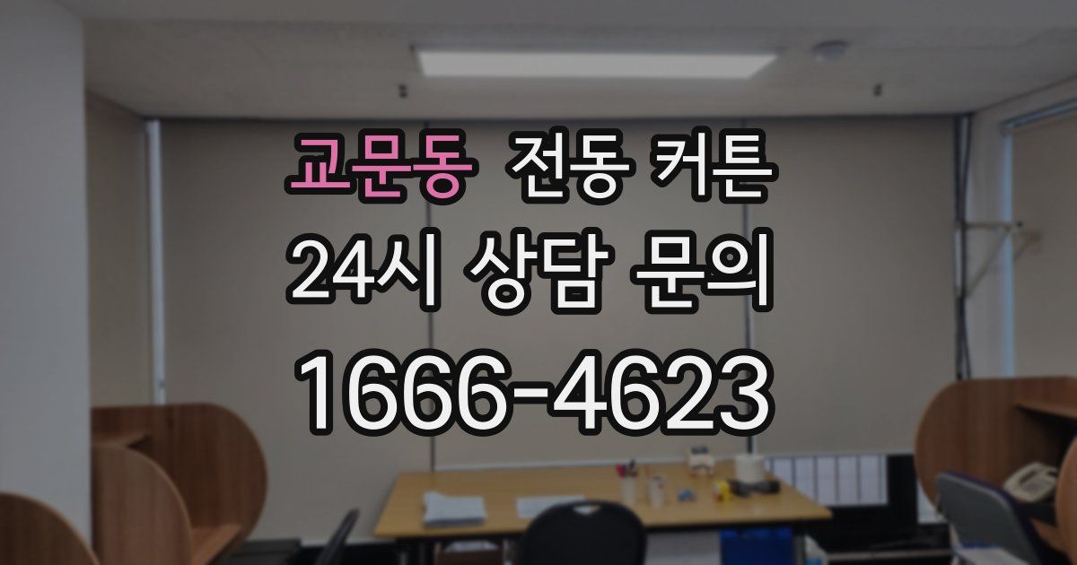 교문동 전동 커튼