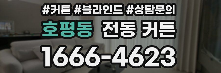 호평동 전동 커튼
