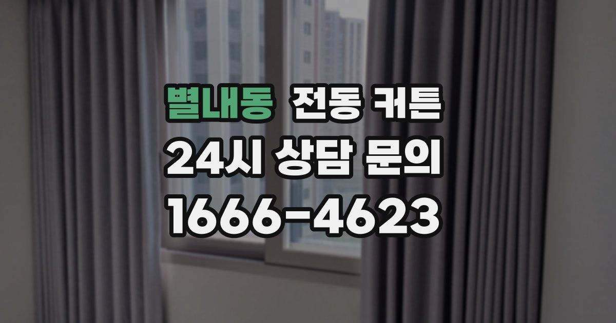 별내동 전동 커튼