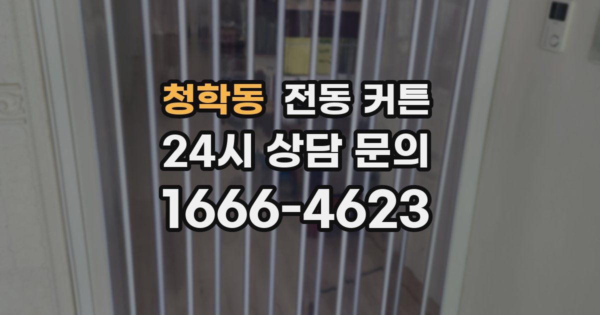 청학동 전동 커튼