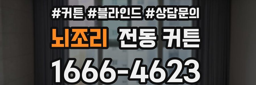뇌조리 전동 커튼