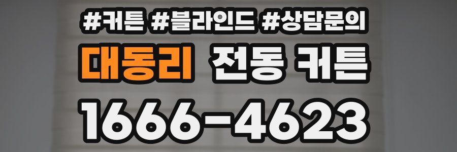 대동리 전동 커튼