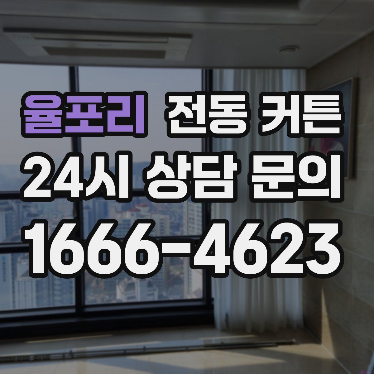 율포리 전동 커튼