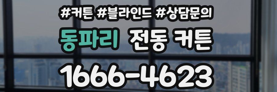 동파리 전동 커튼