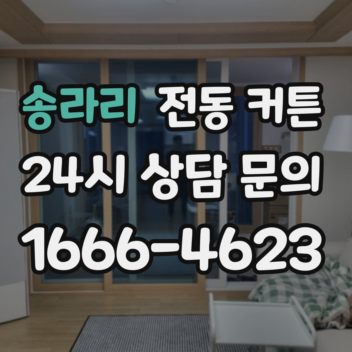 송라리 전동 커튼