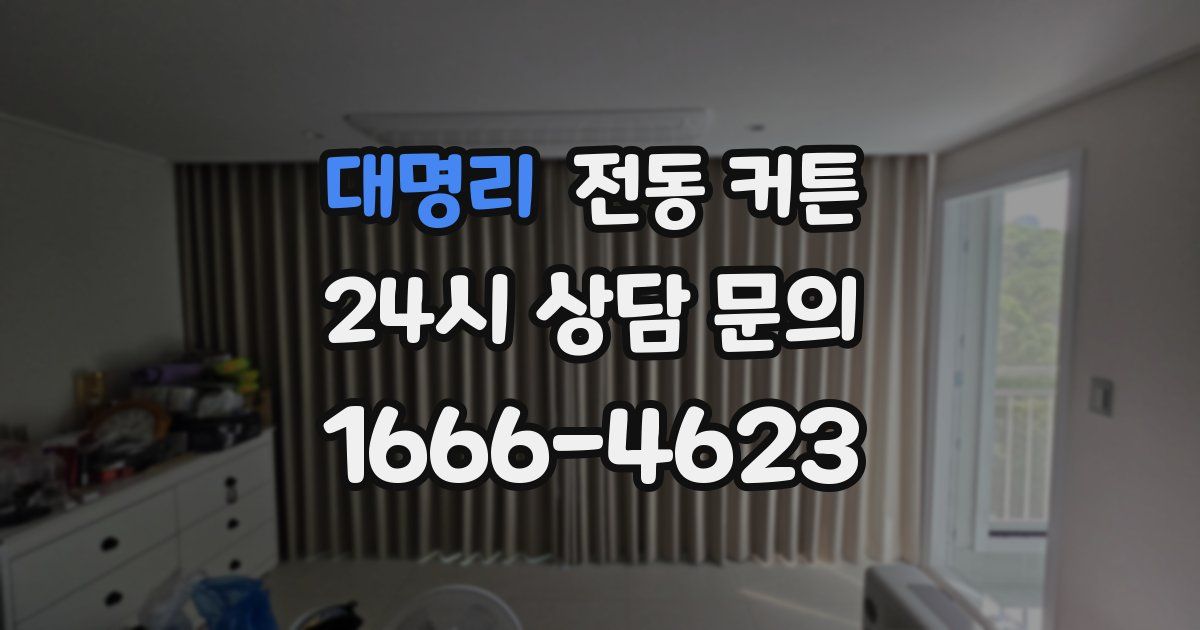 대명리 전동 커튼
