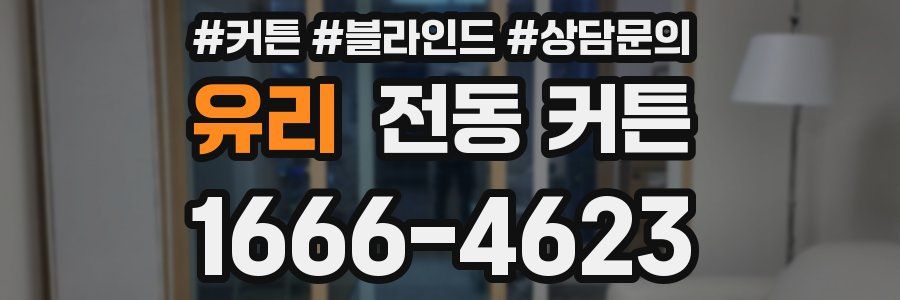유리 전동 커튼