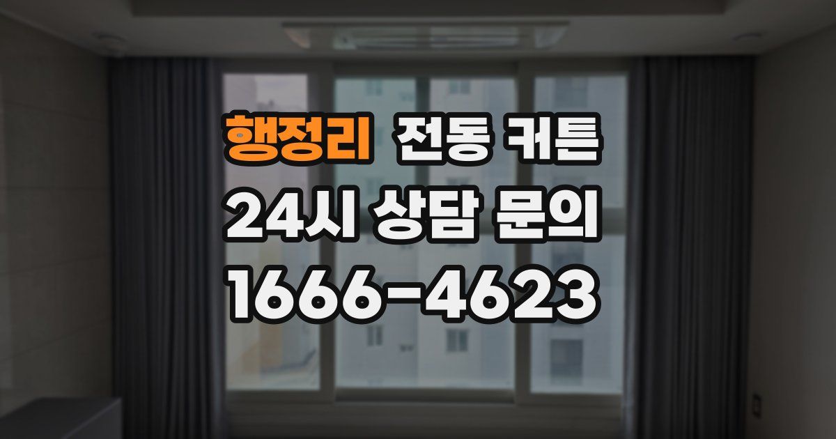 행정리 전동 커튼