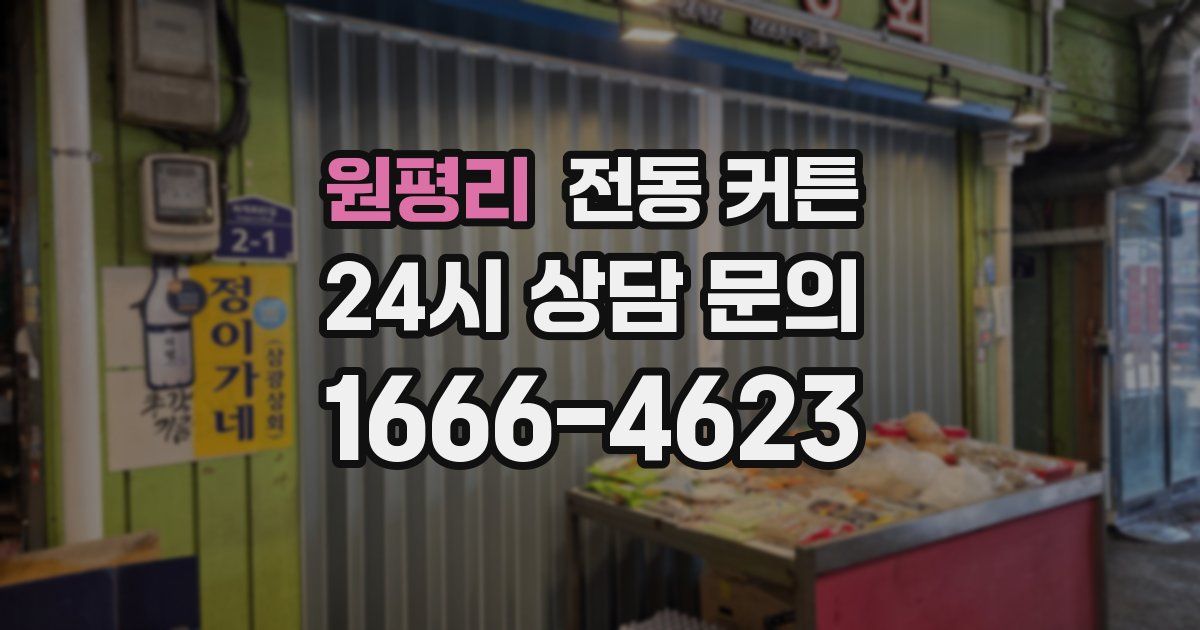 원평리 전동 커튼