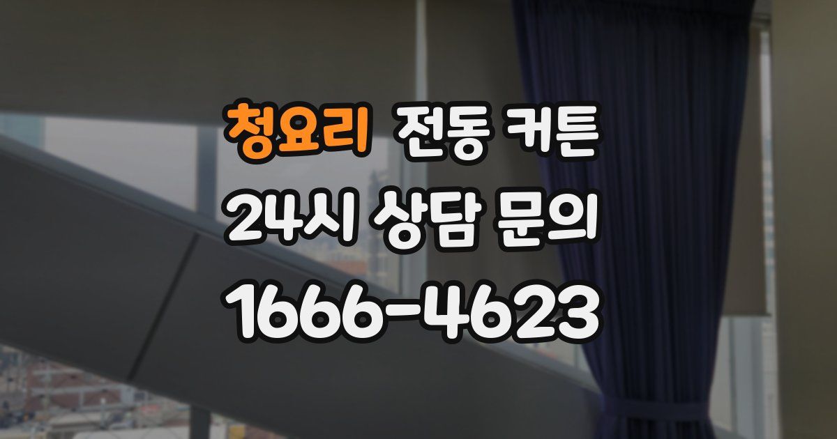 청요리 전동 커튼
