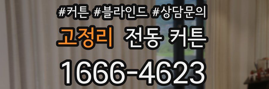 고정리 전동 커튼