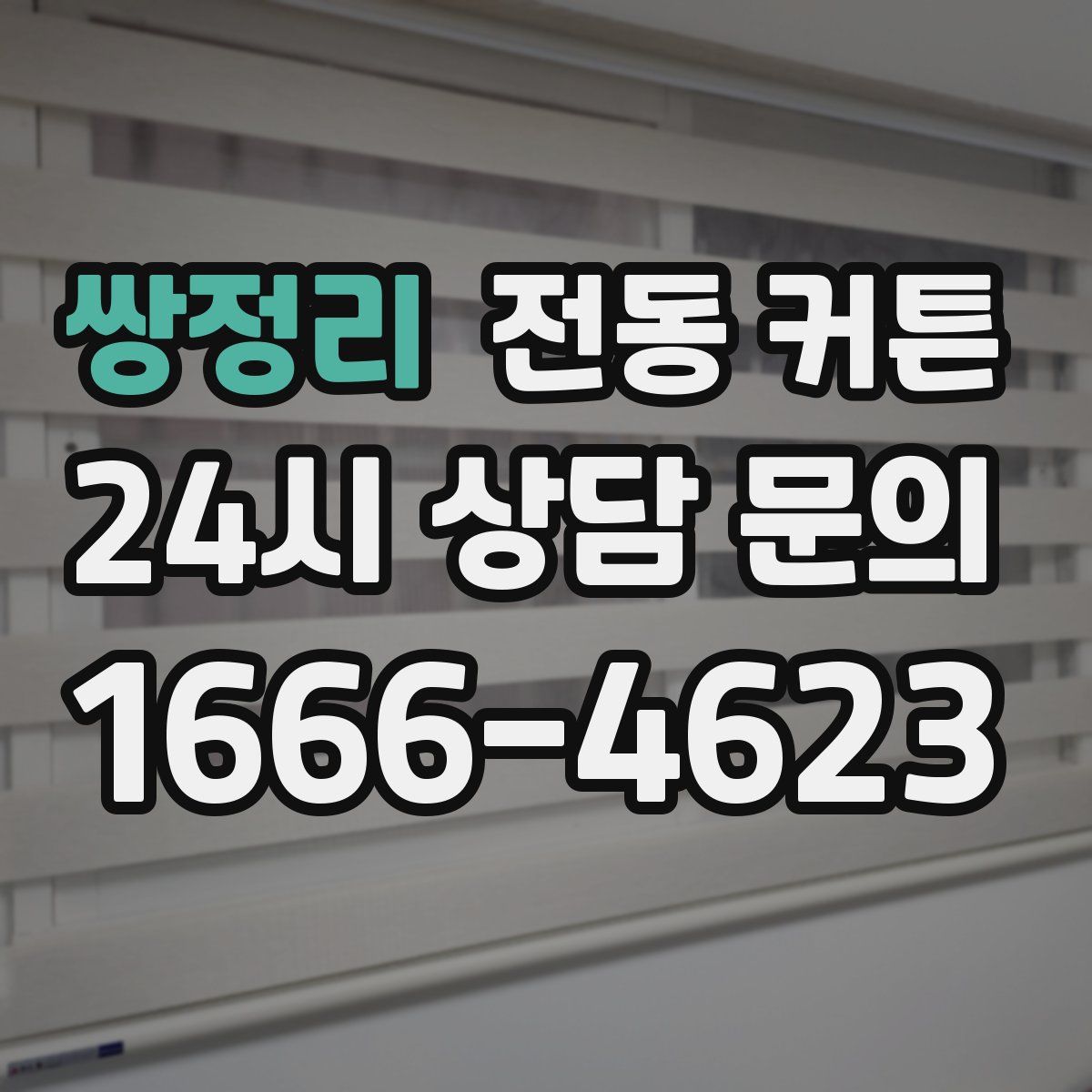 쌍정리 전동 커튼
